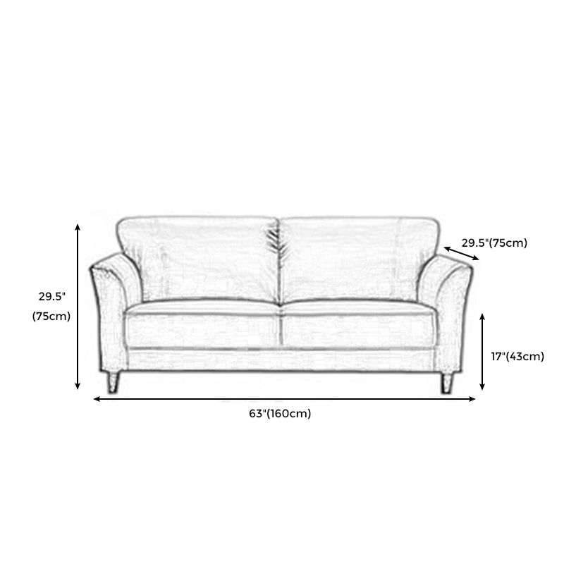Modern Flared Arm Sofa Standard Wood Legs Sofa for Living Room Clearhalo 'Furniture' 'furniture_sofas' 'kitchen' 'kitchen_sofas' 'Living Room Furniture' 'Sofa' 'sofas' 1200x1200_69984a79-6cb6-4bf7-a981-82224b800a9b