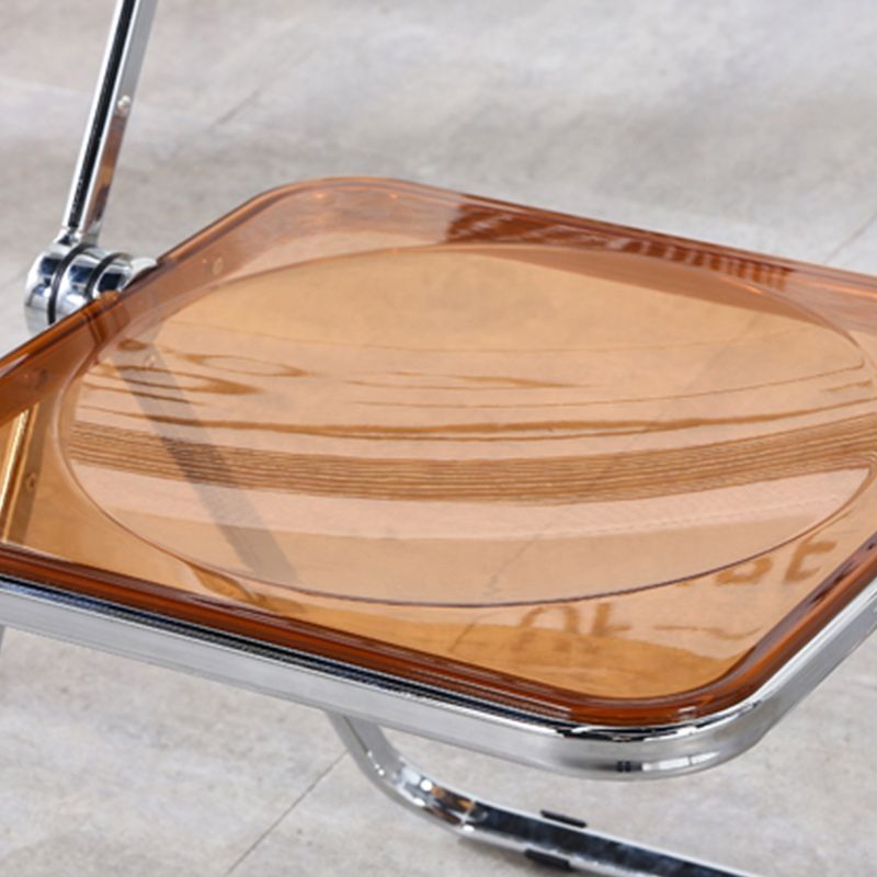 Sedia a polvere per interni acrilici contemporanei standard di colore solido con gambe