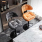 Scandinavian Metal Barstool Adjustable Low Back Leather Barstools in Matte Finish Clearhalo 'Bar Furniture' 'Bar Stools' 'bar_stools' 'furn' 'furn_bar_stools' 'Furniture' 'Kitchen & Dining Furniture' 1200x1200_699acfa2-02aa-4462-83e2-ff1b31068a3a