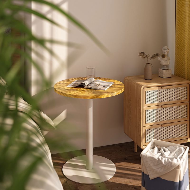 Tavolo di estremità del piedistallo rotondo Minimalista Legno late