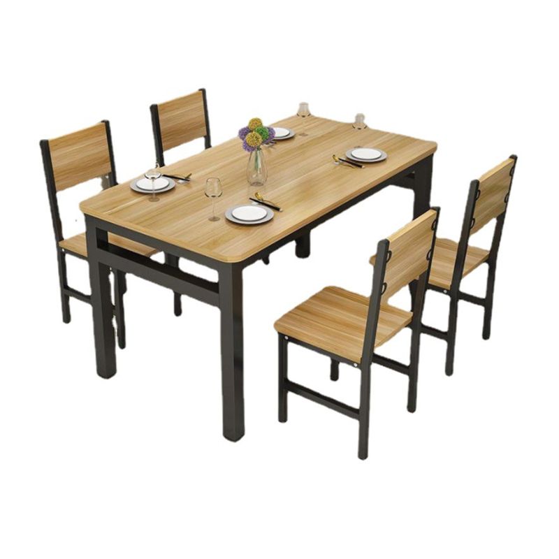 Modern Dining Room Set with Rectangle Shape Standard Height Table and 4 Legs Base Clearhalo 'Dining Room Sets' 'Dining Tables & Seating' 'dining_room_set' 'furn' 'furn_dining_room_set' 'Furniture' 'furniture_dining_room_set' 'Kitchen & Dining Furniture' 'kitchen&dining_furn' 'kitchen' 1200x1200_699ccdb1-c166-48a2-b6a1-6d6bb9af0db7