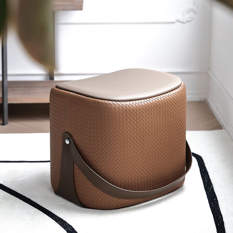 Contemporary Faux Leather Upholstered Ottoman Rectangle Standard Clearhalo 'furn' 'furn_ottomans_poufs' 'Furniture' 'Living Room Furniture' 'Ottomans & Poufs' 'ottomans_poufs' 1200x1200_699d2530-e8fe-424d-81d4-19f2dcbc12a2