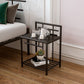 1 Shelf Glam Nightstand Metal Legs Included Night Table Open Storage ,23.6" Tall Clearhalo 'Bedroom Furniture' 'furn' 'furn_night_stand' 'Furniture' 'night_stand' 'Nightstands' 1200x1200_699e02ab-b5c8-411a-9bb8-9dee51e77960