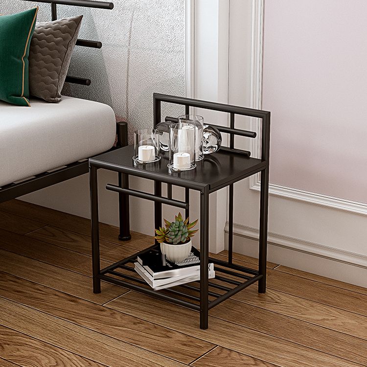 1 Shelf Glam Nightstand Metal Legs Included Night Table Open Storage ,23.6" Tall Clearhalo 'Bedroom Furniture' 'furn' 'furn_night_stand' 'Furniture' 'night_stand' 'Nightstands' 1200x1200_699e02ab-b5c8-411a-9bb8-9dee51e77960