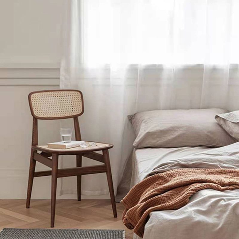 Sedia laterale industriale aperta sedia da pranzo in legno per sala da pranzo