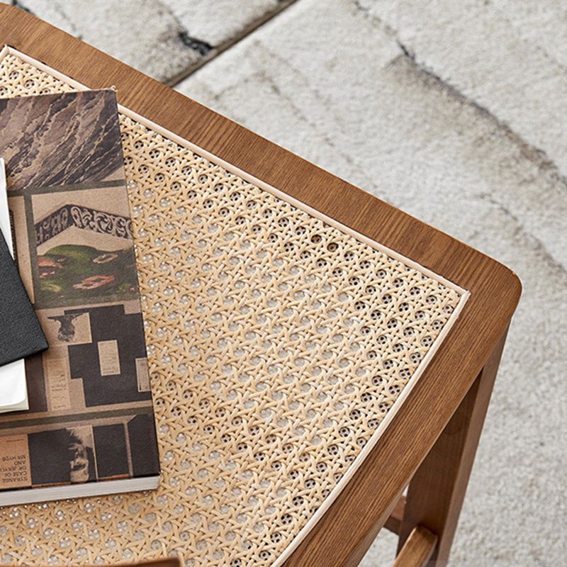 Taburete moderno de bar ratán taburete de barra sin brazo de madera sólida para sala de estar