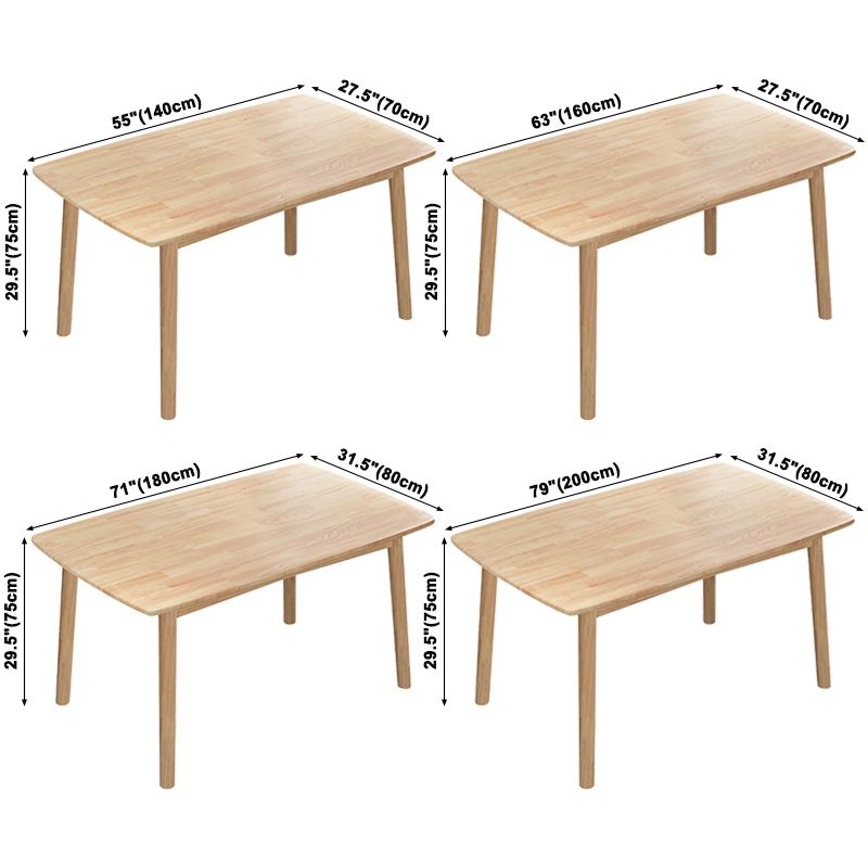 Modern Rectangle Pine Solid Wood Table 4 Legs Home Kitchen Dinner Furniture Clearhalo ' dining_table' 'Dining Tables & Seating' 'Dining Tables' 'Furniture' 'furniture_dining_table' 'Kitchen & Dining Furniture' 'kitchen&dining_furn' 'kitchen' 'kitchen_dining_table' 1200x1200_69a132a8-742d-4522-9ccf-e4aa1c2ad695