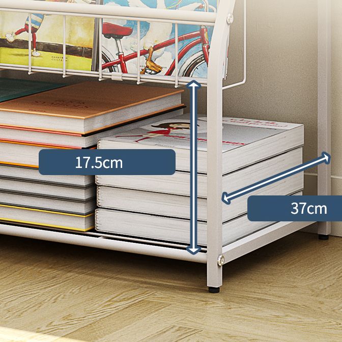 Contemporary Metal Bookshelf White Ladder Shelf Bookcase for Study Room Clearhalo 'Bookcases' 'furn' 'furn_bookcases' 'Furniture' 'Office Furniture' 1200x1200_69a1c62b-2da9-4c84-84ef-55b27704b88f