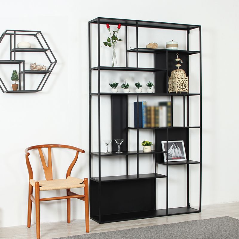 Metal Industrial Etagere Bookshelf Vertical Iron Open Bookshelf for Office Clearhalo 'Bookcases' 'furn' 'furn_bookcases' 'Furniture' 'furniture_bookcases' 'kitchen' 'kitchen_bookcases' 'Living Room Furniture' 'Office Furniture' 1200x1200_69a2a41a-457f-4a65-aa33-4a04919c667d