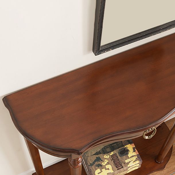 Tavolo da divano con console in legno di gomma vittoriano per la sala da divano per sala