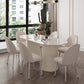 Glam White Sintered Stone Dining Table Kitchen Standard Table with Double Pedestal Base Clearhalo ' dining_table' 'Dining Tables & Seating' 'Dining Tables' 'furn' 'furn_dining_table' 'Furniture' 'furniture_dining_table' 'Kitchen & Dining Furniture' 'kitchen&dining_furn' 'kitchen' 'kitchen_dining_table' 1200x1200_69a50944-8982-43cd-9d29-d041213d7eeb