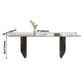 Sintered Stone Top Dining Table Rectangle Table with Black Double Pedestal Clearhalo ' dining_table' 'Dining Tables & Seating' 'Dining Tables' 'furn' 'furn_dining_table' 'Furniture' 'furniture_dining_table' 'Kitchen & Dining Furniture' 'kitchen&dining_furn' 'kitchen' 'kitchen_dining_table' 1200x1200_69a55a5b-6d46-4cbf-963b-87470e32c195