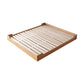 Natural Solid Wood Panel Bed Brown Contemporary Standard Bed