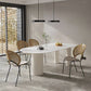 Metal and Stone Table Glam Style Minimalist Home Freeform Dining Table Clearhalo 'Dining Tables & Seating' 'Dining Tables' 'dining_table' 'furn' 'furn_dining_table' 'Furniture' 'Kitchen & Dining Furniture' 1200x1200_69a7b853-0fa1-4273-b008-ae9681566db8