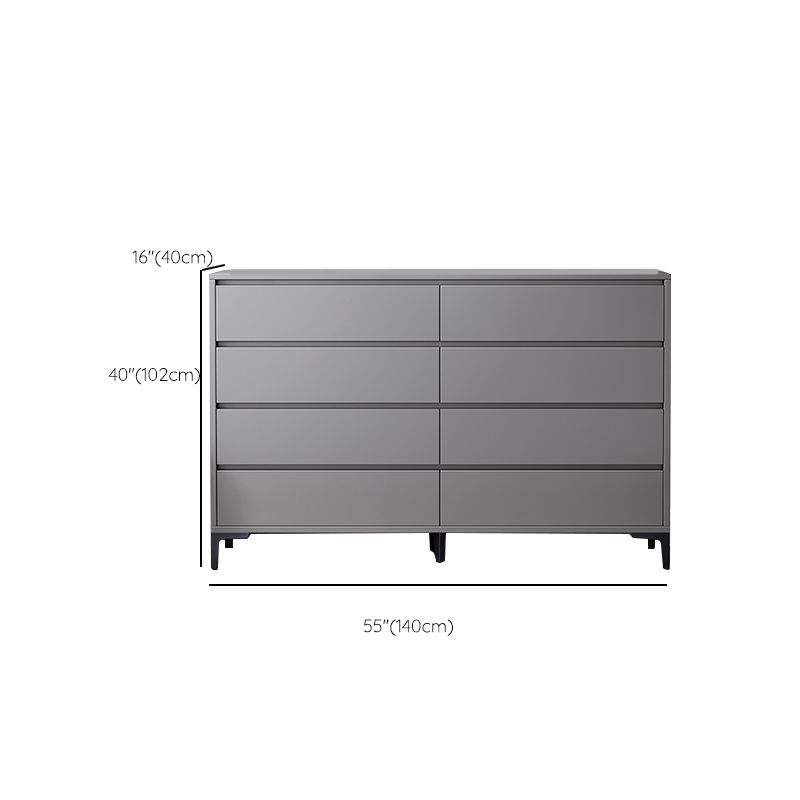 Contemporary Grey Rectangle Accent Chest with Drawers and Metal Legs Clearhalo 'Cabinets & Chests' 'cabinets_chests' 'furn' 'furn_cabinets_chests' 'Furniture' 'Living Room Furniture' 1200x1200_69a9043b-0cdb-47cb-809b-44c436e29b29