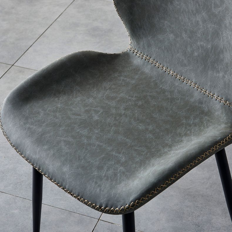 Contemporary Metal Dining Room Chairs Armless PU Leather Dining Chairs Clearhalo ' kitchen&dining_furn' 'Dining Chairs' 'Dining Tables & Seating' 'dining_chair' 'furn' 'furn_dining_chair' 'Furniture' 'furniture_dining_chair' 'Kitchen & Dining Furniture' 'kitchen' 1200x1200_69a9261d-a3a9-41f7-8217-bac61d0837be