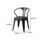Industrial Dining Chairs Set 1/2/5 Pcs Metal Dining Table and Chairs