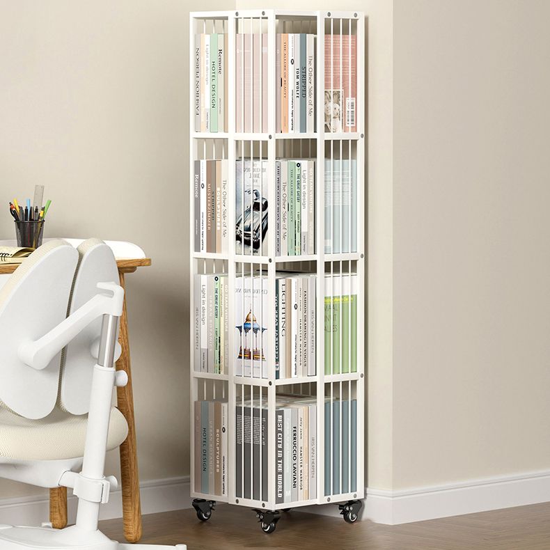 Steel Beige Shelf Bookcase 13.8" Wide Contemporary Bookshelf for Home Office Clearhalo 'Bookcases' 'furn' 'furn_bookcases' 'Furniture' 'Office Furniture' 1200x1200_69ab59e1-45fe-4124-bb1d-74010bba3e75