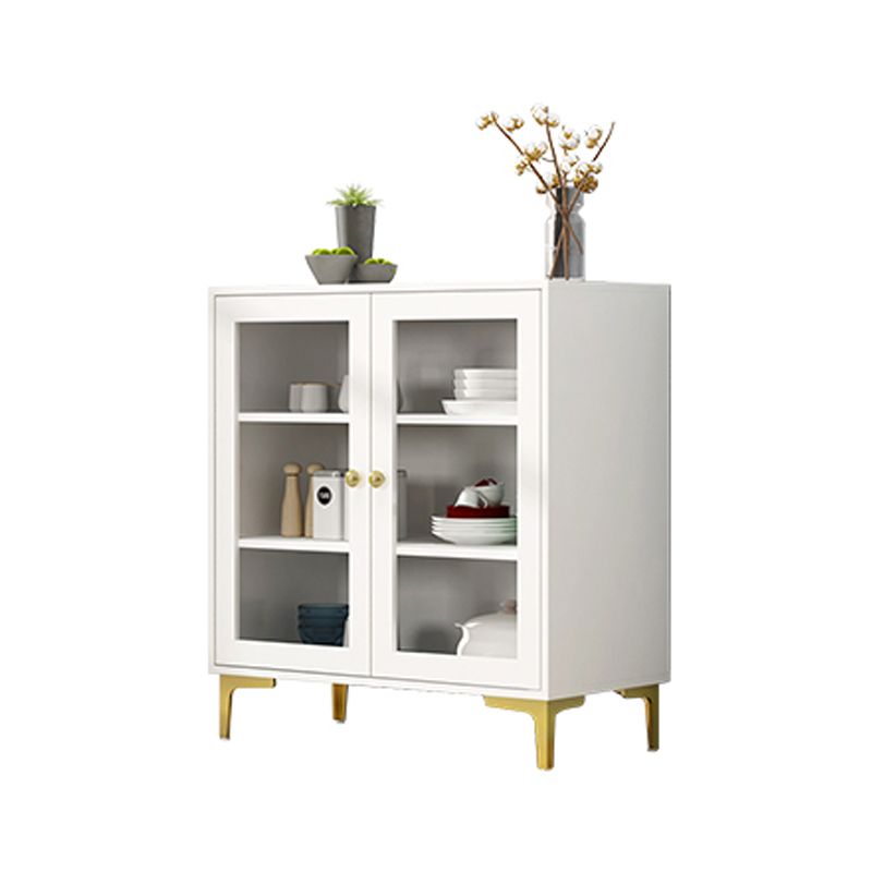 Engineered Wood Glam Buffet Stand Glass Doors Adjustable Shelving Sideboard Cabinet Clearhalo 'buffet_sideboard' 'Buffets & Sideboards' 'Furniture' 'furniture_buffet_sideboard' 'Kitchen & Dining Furniture' 1200x1200_69ac9c88-787e-4f00-801e-95fdc3323fb8