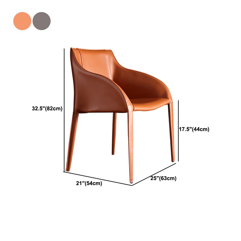 Faux Leather Dining Chairs Modern Dining Arm Chair for Kitchen Clearhalo 'Dining Chairs' 'Dining Tables & Seating' 'dining_chair' 'furn' 'furn_dining_chair' 'Furniture' 'Kitchen & Dining Furniture' 1200x1200_69adaf85-8fdf-408e-8abe-e9afec51edad