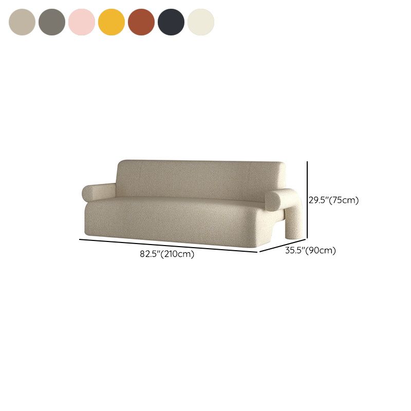 Contemporary Wool Sofa with Tight Back and Recessed Arm,35.43" W