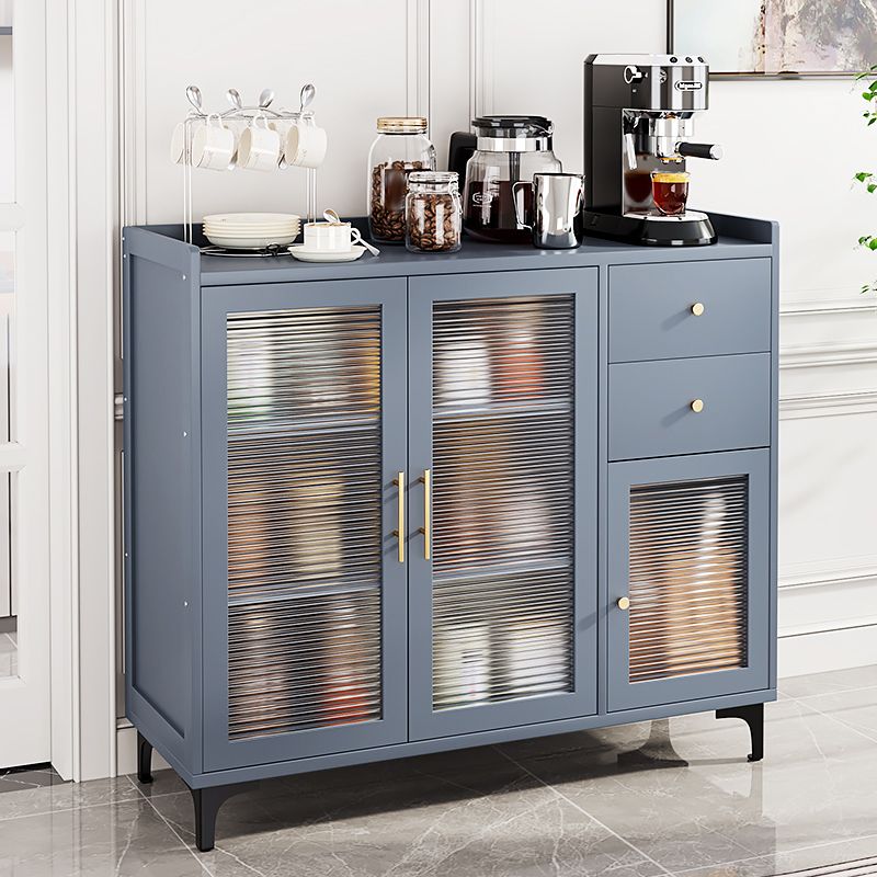 Server di pranzo in bambù del server buffet grigio con archiviazione per cucina