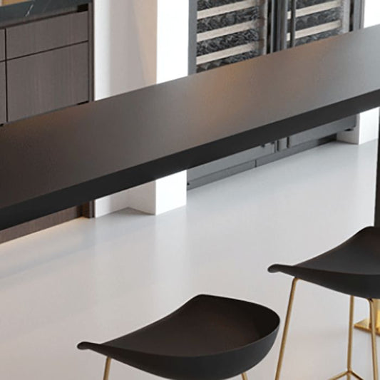 Mesa de comedor de altura de pub negro y dorado