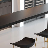 Black and Gold Pub Height Dining Table Glam Counter Wine Table