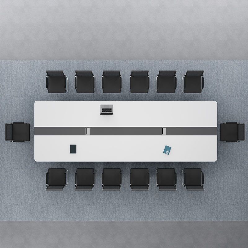 Moderne rechthoekige kantoorbureau wit houten schrijfbureau voor kantoor
