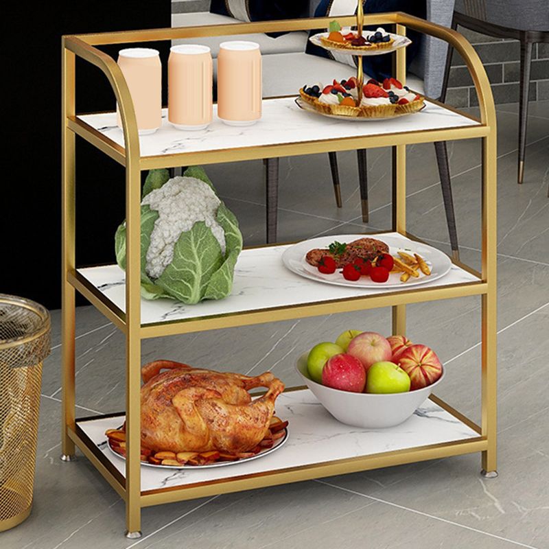 23.62"H Rolling Prep Table Modern Style Reclaimed Wood Prep Table for Home Use