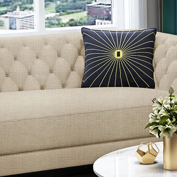 Chaise longue moderna imbottita con braccioli arrotolati