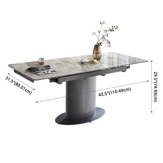 Contemporary Sintered Stone Dining Room Set Rectangle Dining Set with Built-in Storage Layer Clearhalo 'Dining Room Sets' 'Dining Tables & Seating' 'dining_room_set' 'furn' 'furn_dining_room_set' 'Furniture' 'furniture_dining_room_set' 'Kitchen & Dining Furniture' 'kitchen&dining_furn' 'kitchen' 1200x1200_69b083d3-b46f-41f4-a9ee-46a82be5b3c7