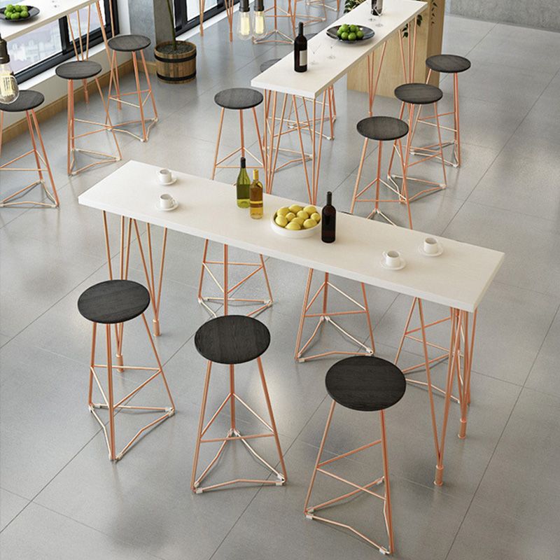 Glam Bar-height Table with Metal Base 41.3-inch Height Table Top Bar Table for Patio Clearhalo 'Bar Furniture' 'Bar Tables' 'bar_tables' 'furn' 'furn_bar_tables' 'Furniture' 'Kitchen & Dining Furniture' 1200x1200_69b245f4-0fb4-49ed-978d-ad7e143dc43b