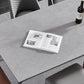 Industrial Style Rectangle Table Sintered Stone Table with Metal Legs for Home