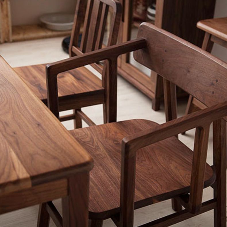 Massiver Holzarm Stuhl offener Essarm Stuhl für Esszimmer