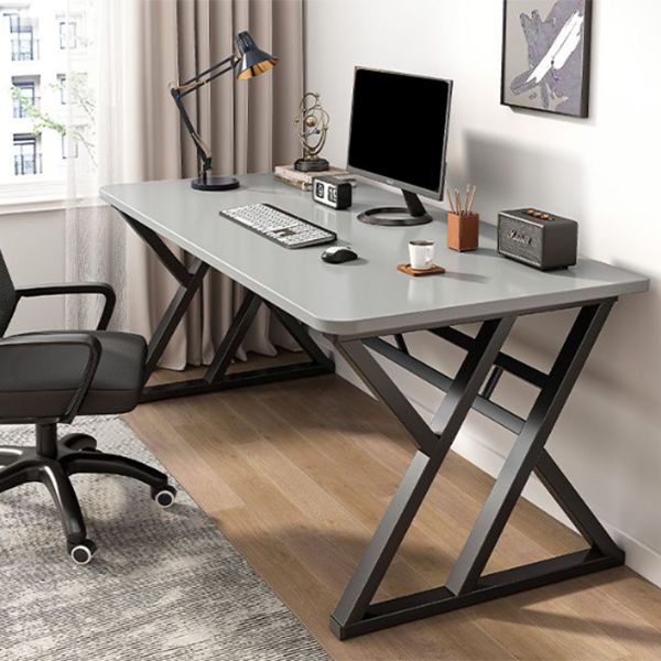 Rectangular Industrial Gaming Desk Antique Finish Computer Desk with Metal Legs Clearhalo 'furn' 'furn_office_desk' 'Furniture' 'Office Desks' 'Office Furniture' 'office_desk' 1200x1200_69b6c60a-e48a-4b0d-a629-46de07dad6ad