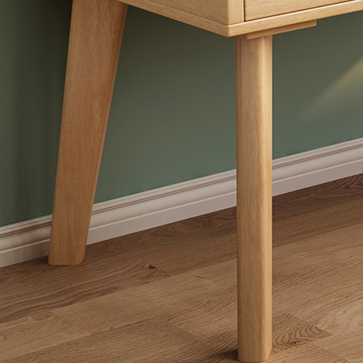 Trucco in legno in legno vanità camera da letto tostata con specchio