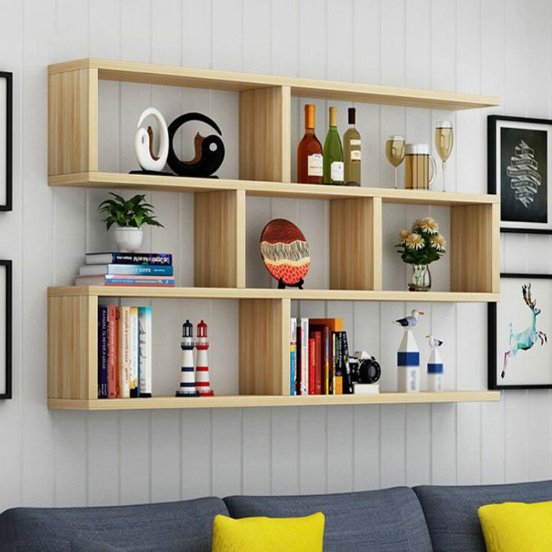 Solid Wood Bookshelf Contemporary Style Wall Mounted Bookcase for Office Home Clearhalo 'Bookcases' 'furn' 'furn_bookcases' 'Furniture' 'furniture_bookcases' 'Office Furniture' 1200x1200_69b9bbe3-0cdc-4996-88d8-4161b6efa2f2