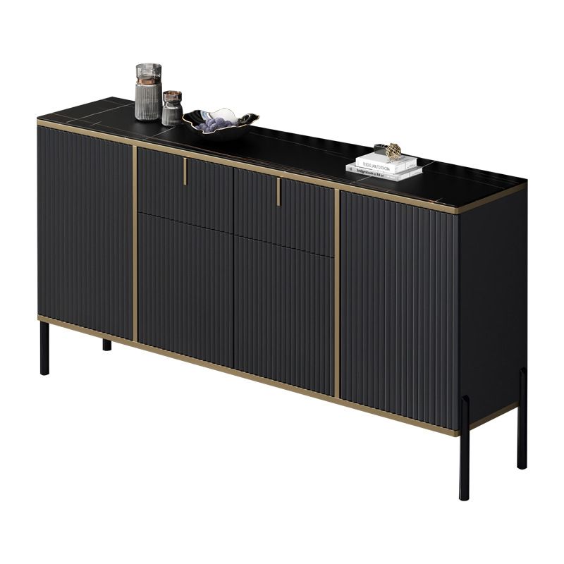 Glamstil Buffet Sideboard Sintered Stone Top Server mit Tür und Schublade für Wohnzimmer
