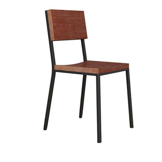 Open Back Side Chair Industrial Metal Kitchen Dining Room Chair