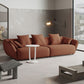 Contemporary Wool Sofa 28.35-In H Sloped Arm Seating with Pillows