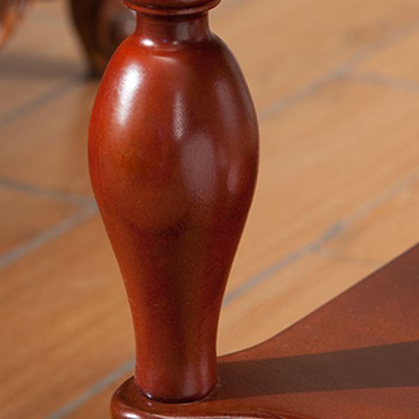 Wooden Square Top Side Table 22.8" Tall 4 Legs End Table with Storage