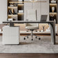 Moderner 29,53-Zoll großer Schreibtisch 2 Schubladen Stone Office Desk
