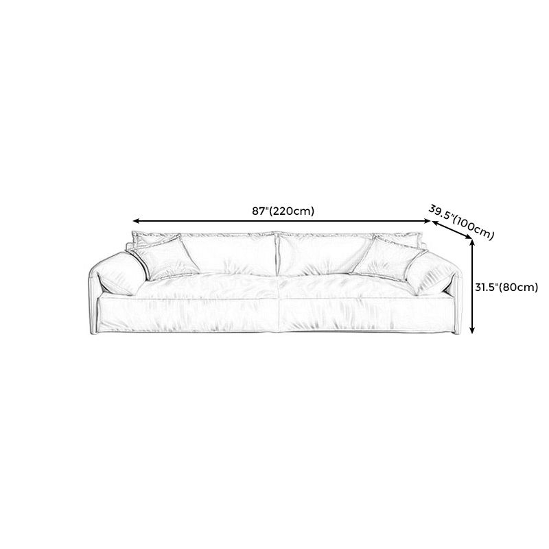 Modern Style White Sofa with Pillow Armrest Cushioned Seat down Seat Padding Clearhalo 'furn' 'furn_sofas' 'Furniture' 'furniture_sofas' 'kitchen' 'kitchen_sofas' 'Living Room Furniture' 'Sofa' 'sofas' 1200x1200_69bcd9e9-198e-4f36-8414-789fd29fda8f