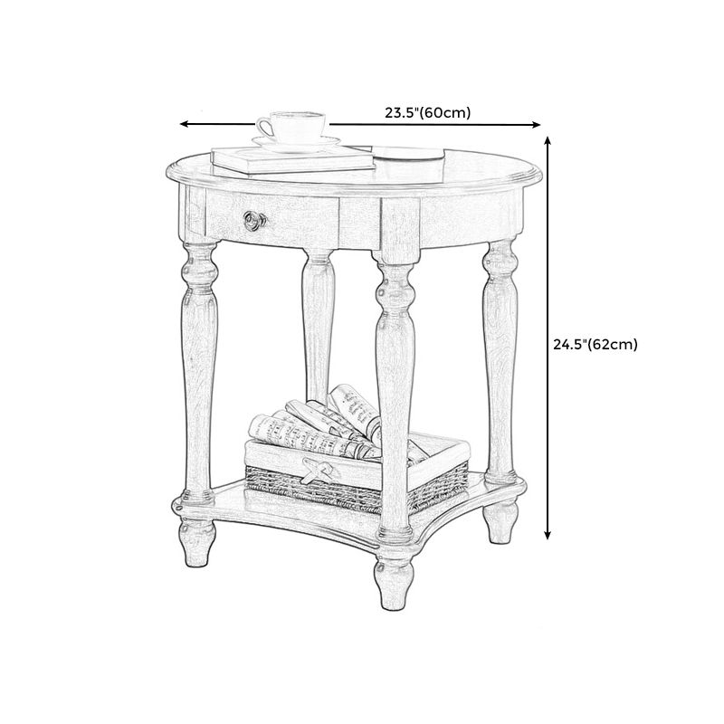 Table d'appoint à traîneau de rangement en bois de 60 cm de haut pour chambre à coucher
