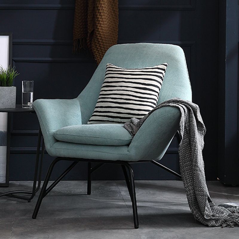 33.46" L x 30.70" W x 34.64" H Linen Accent Chair Flared Arms Lounge Chair Clearhalo 'Accent Chairs' 'accent_chairs' 'Chairs & Seating' 'furn' 'furn_accent_chairs' 'Furniture' 'furniture_accent_chairs' 'Living Room Furniture' 1200x1200_69bedaf8-c433-4c6a-b225-2411c563a375