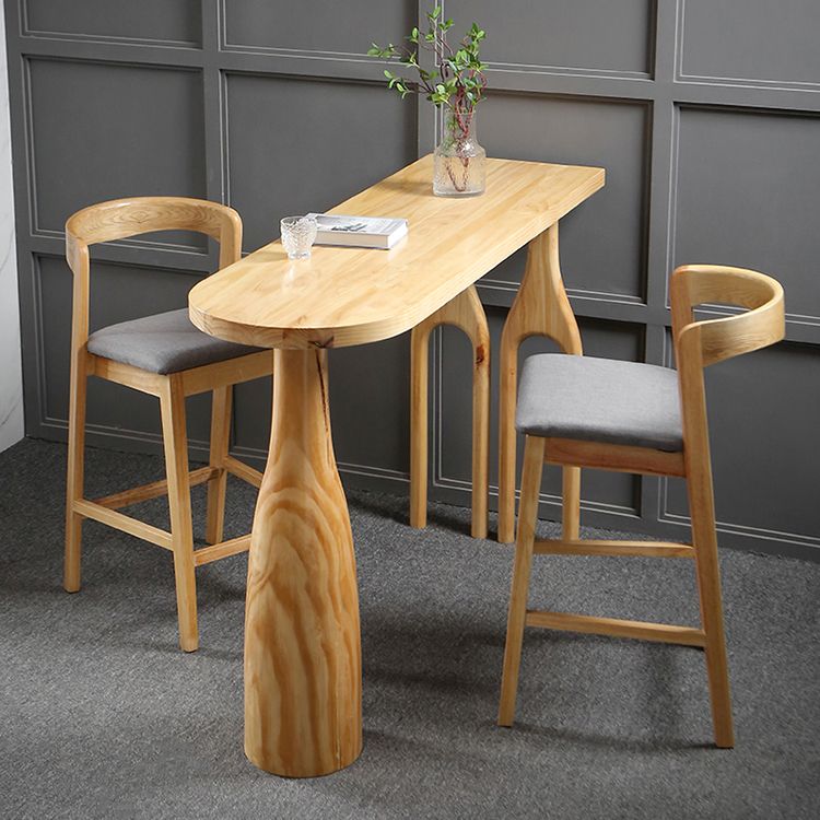 Solid Wood Counter Table with Specialty Table Top Legs Table - 41.3" H Clearhalo 'Bar Furniture' 'Bar Tables' 'bar_tables' 'furn' 'furn_bar_tables' 'Furniture' 'furniture_bar_tables' 'Kitchen & Dining Furniture' 1200x1200_69bf8e81-91b3-41bd-98d6-29d727251108