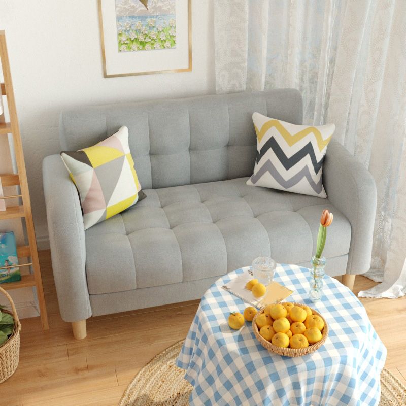 27.55 "ハイスクエアアームソファシェニールソファとビスケットバックアパートメント