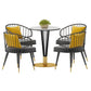 Industrial Kitchen Dining Armchair Windsor Back Side Chair in Black
