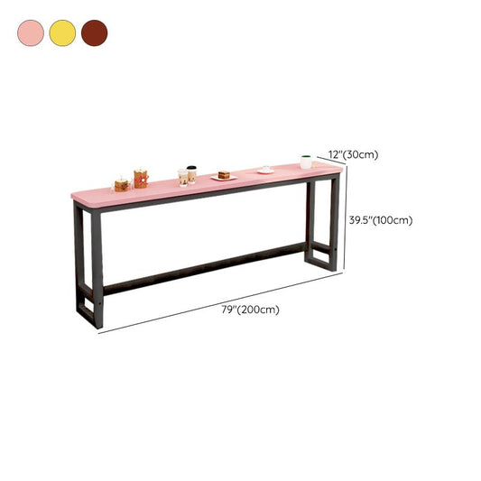 カフェと休憩室用のモダンなスタイルの木材スツールテーブル長方形のバーテーブル